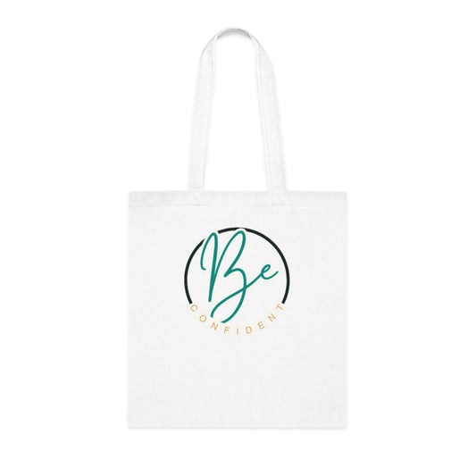 Be Confident Cotton Tote Bag, Eco-Friendly Carryall, Motivational Tote, Reusable Shopping Bag, Gift for Her, Summer Essential