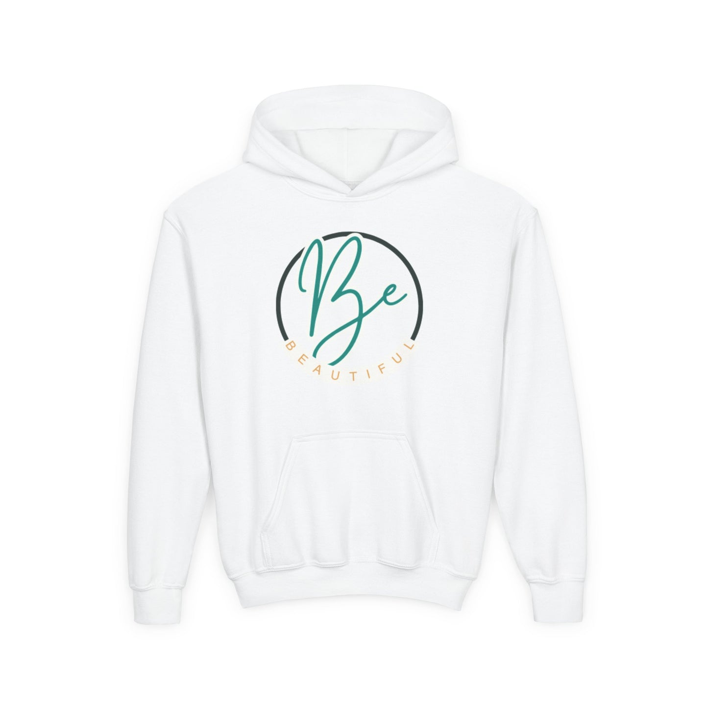 Youth Hooded Sweatshirt - Inspirational & Adventure Design, Cozy Gift for Teens, Casual Wear, Be Beautiful, Nature Lover Apparel