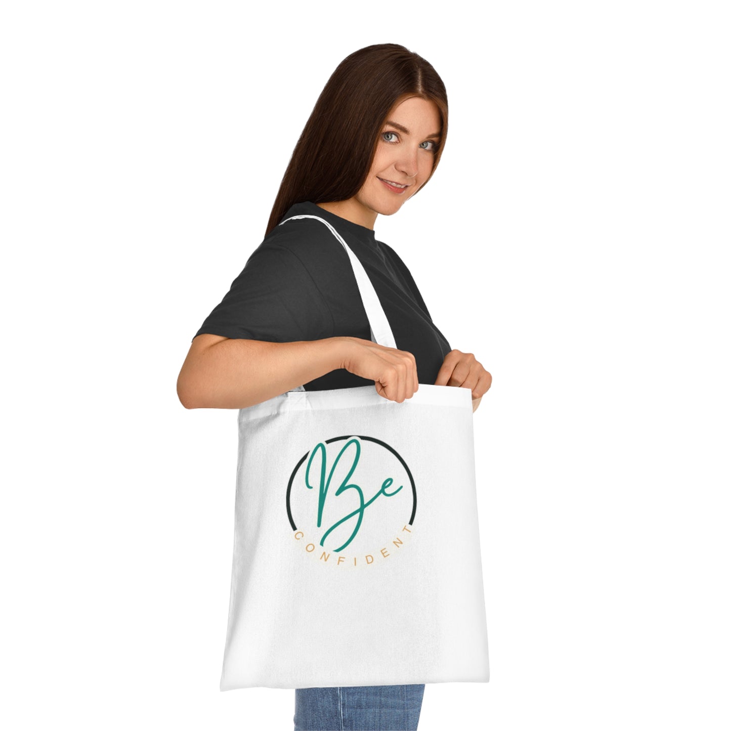 Be Confident Cotton Tote Bag, Eco-Friendly Carryall, Motivational Tote, Reusable Shopping Bag, Gift for Her, Summer Essential