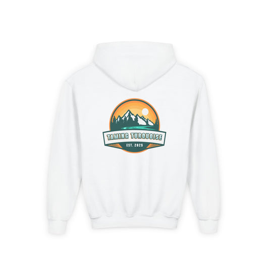 Youth Hooded Sweatshirt - Inspirational & Adventure Design, Cozy Gift for Teens, Casual Wear, Be Beautiful, Nature Lover Apparel