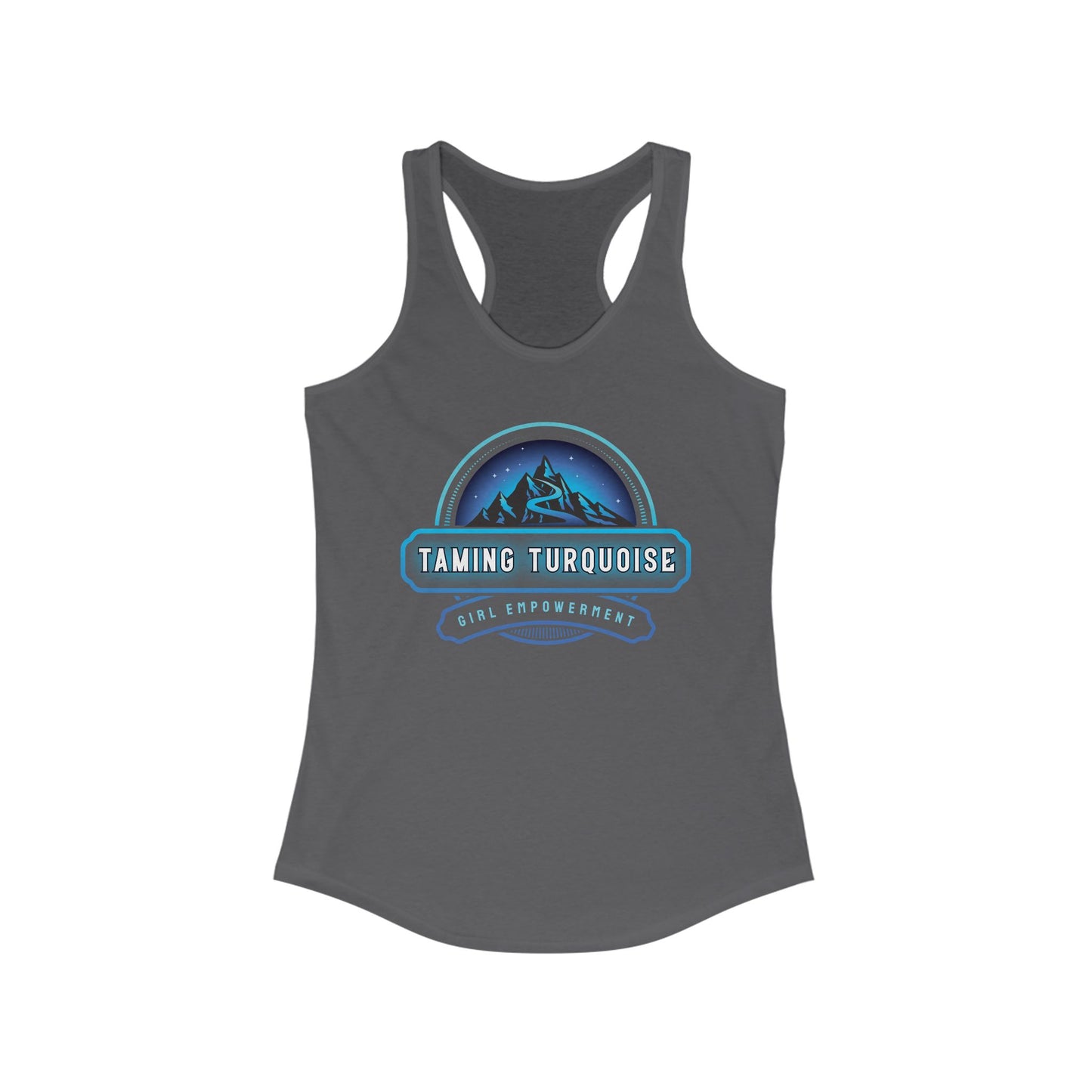 Turquoise Adventure Racerback Tank, Outdoor Activities Shirt, Fitness Apparel, Summer Sports Top, Gift for Hikers