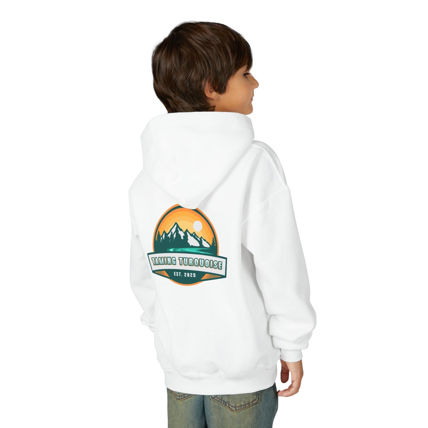 Youth Hooded Sweatshirt - Inspirational & Adventure Design, Cozy Gift for Teens, Casual Wear, Be Beautiful, Nature Lover Apparel
